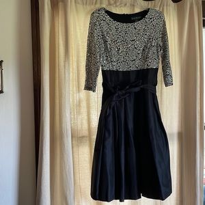 Silver and Black Jessica Howard Dress Size 10